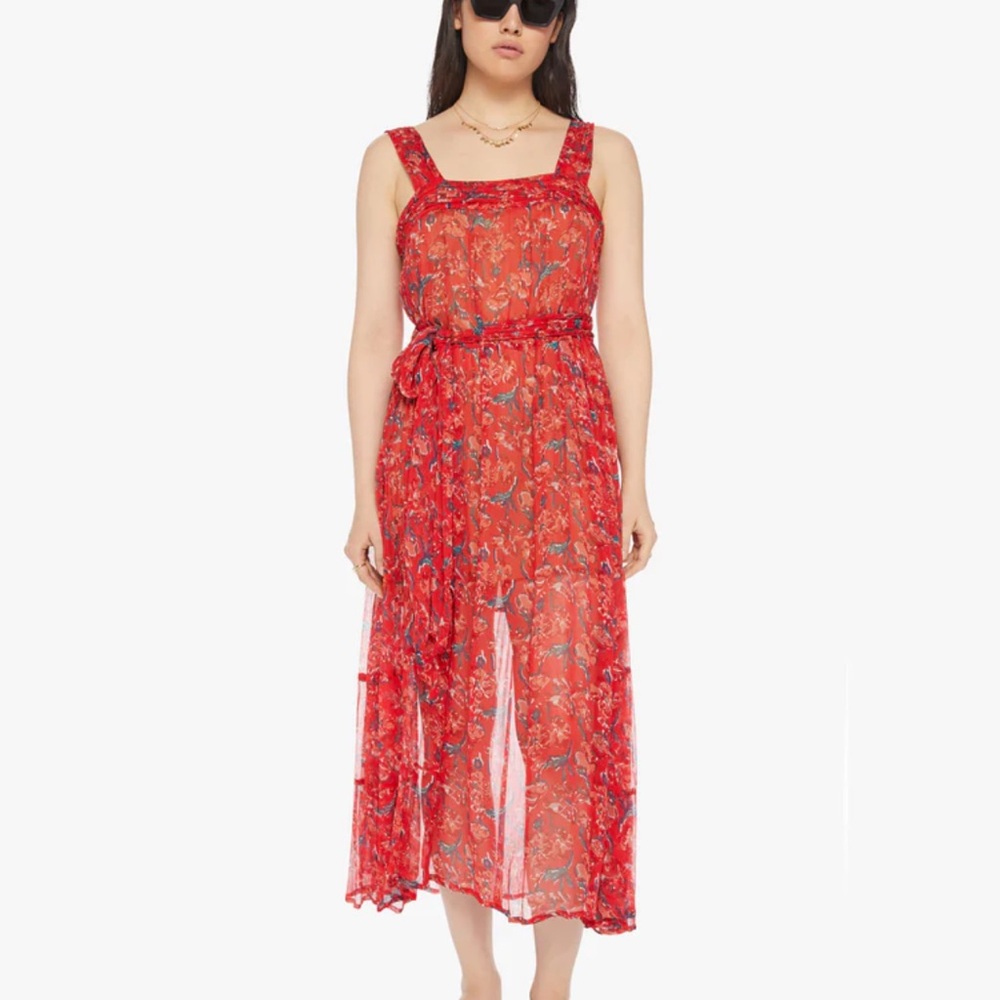 Natalie Martin Jasmine Maxi Dress Water Color Clementine XS - Picture 3 of 9